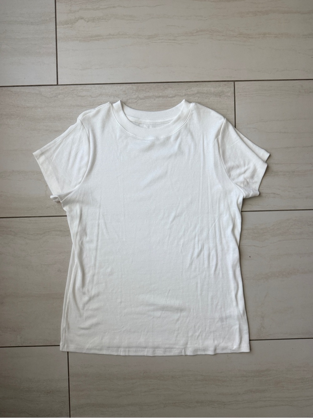 a new day White Crewneck Short Sleeve Tee Top